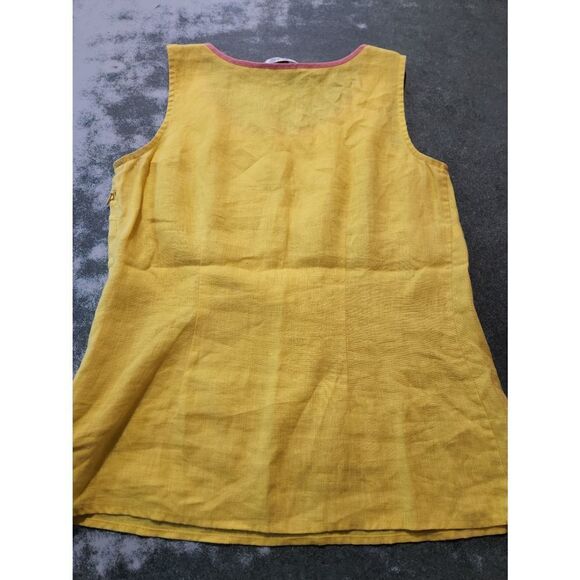 BODEN Sunray yellow Linen Top sz 2 - Picture 4 of 4